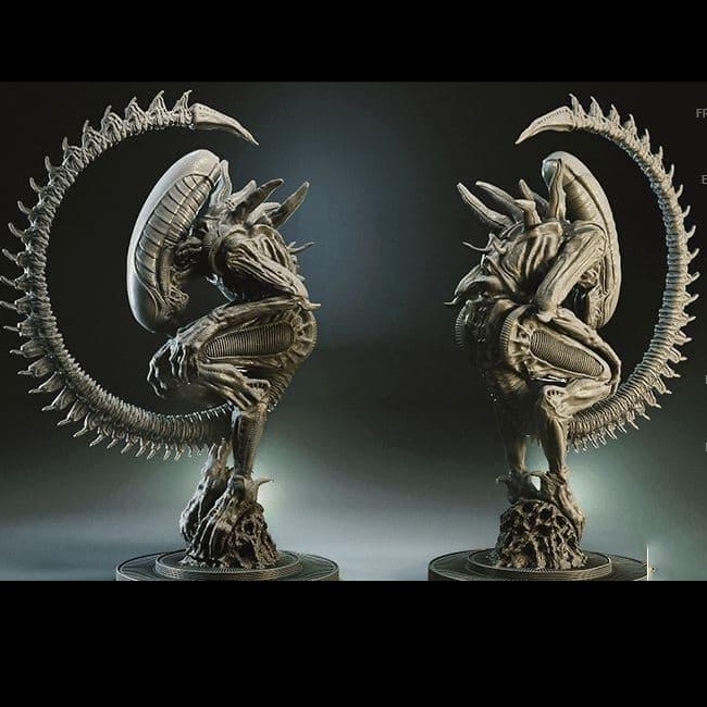 Mô Hình Alien  Bằng Chất Liệu Nhựa Resin - Cao 17 cm