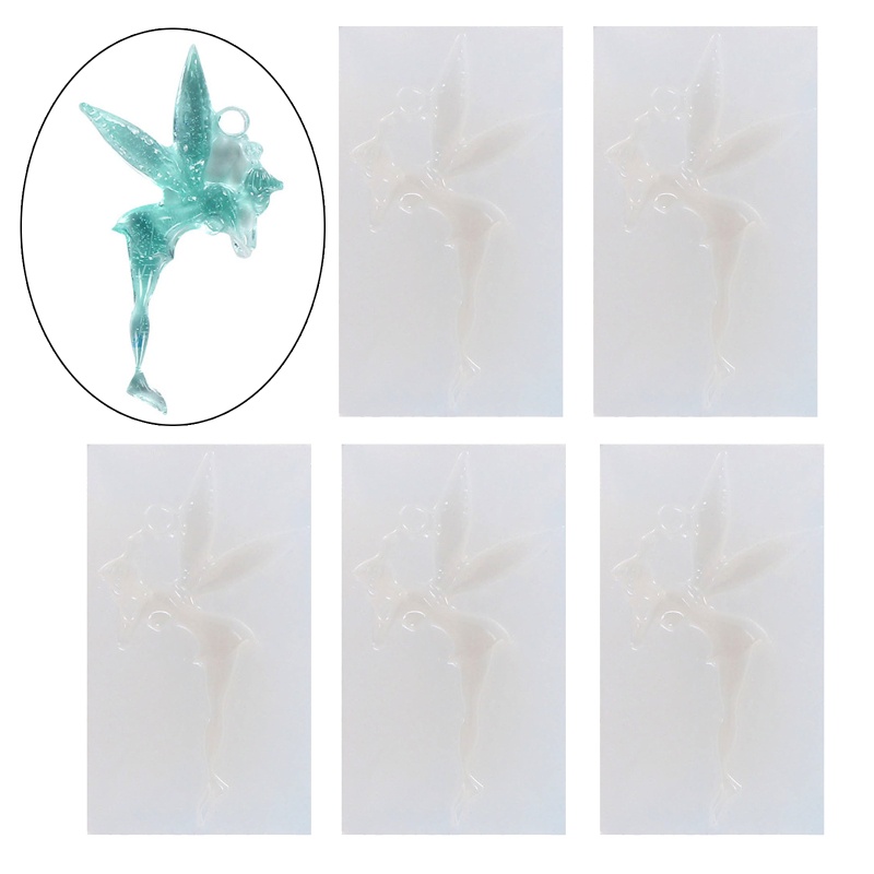 Set 5 Khuôn Silicone Làm Mặt Trang Sức Hình Thiên Thần