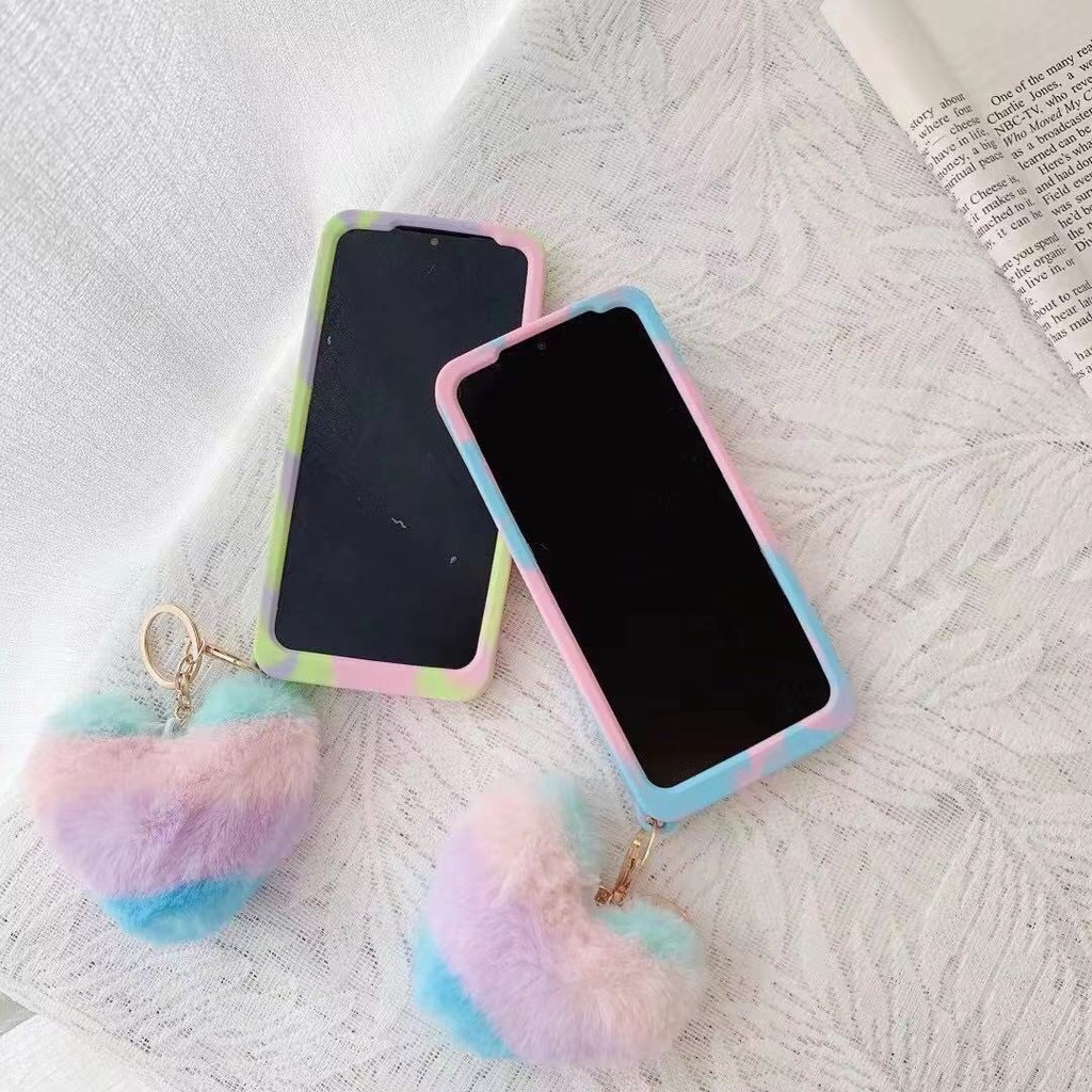 Relive Stress Pop Fidget Toys Silicone Case Samsung Galaxy A50S A30S A50 S10 S20 S21 Plus Note 9 10 Pro Note 20 Ultra Phone Protective Cover With Love Pendant
