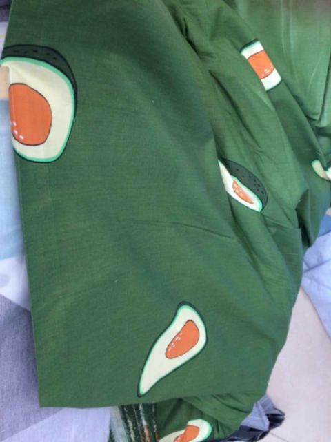 Bộ chăn ga gối hình trái bơ cotton 100%