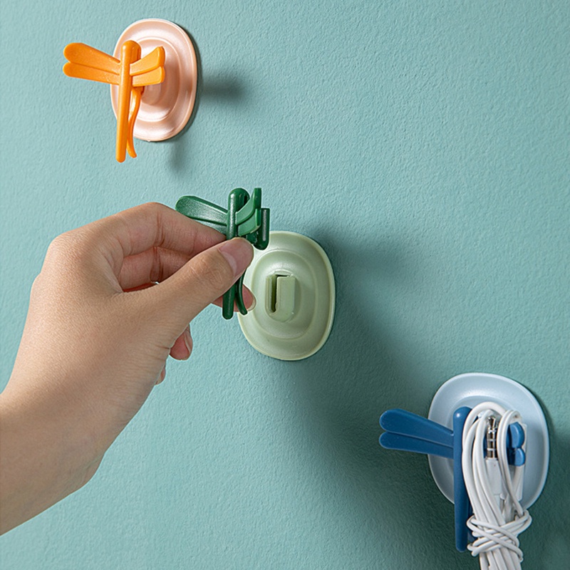 (Bán Buôn Sỉ) Móc Treo Chìa Khóa Dán Tường Hình Chuồn Chuồn Độc Đáo