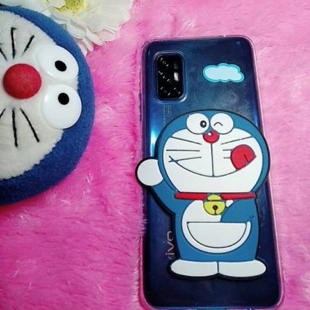 Silicone Bộ 3 Món Dụng Cụ Pha Chế Cà Phê Hình Doraemon Xinh Xắn
