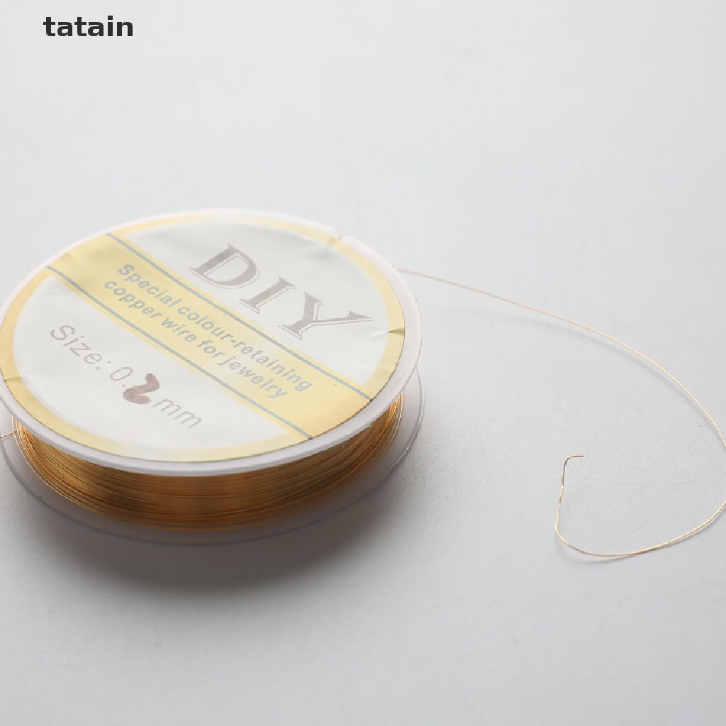 [TAT] Real Gold Plated Copper Wire For Diy Bracelet Necklace Beading Wire Jewelry Mak CVX
