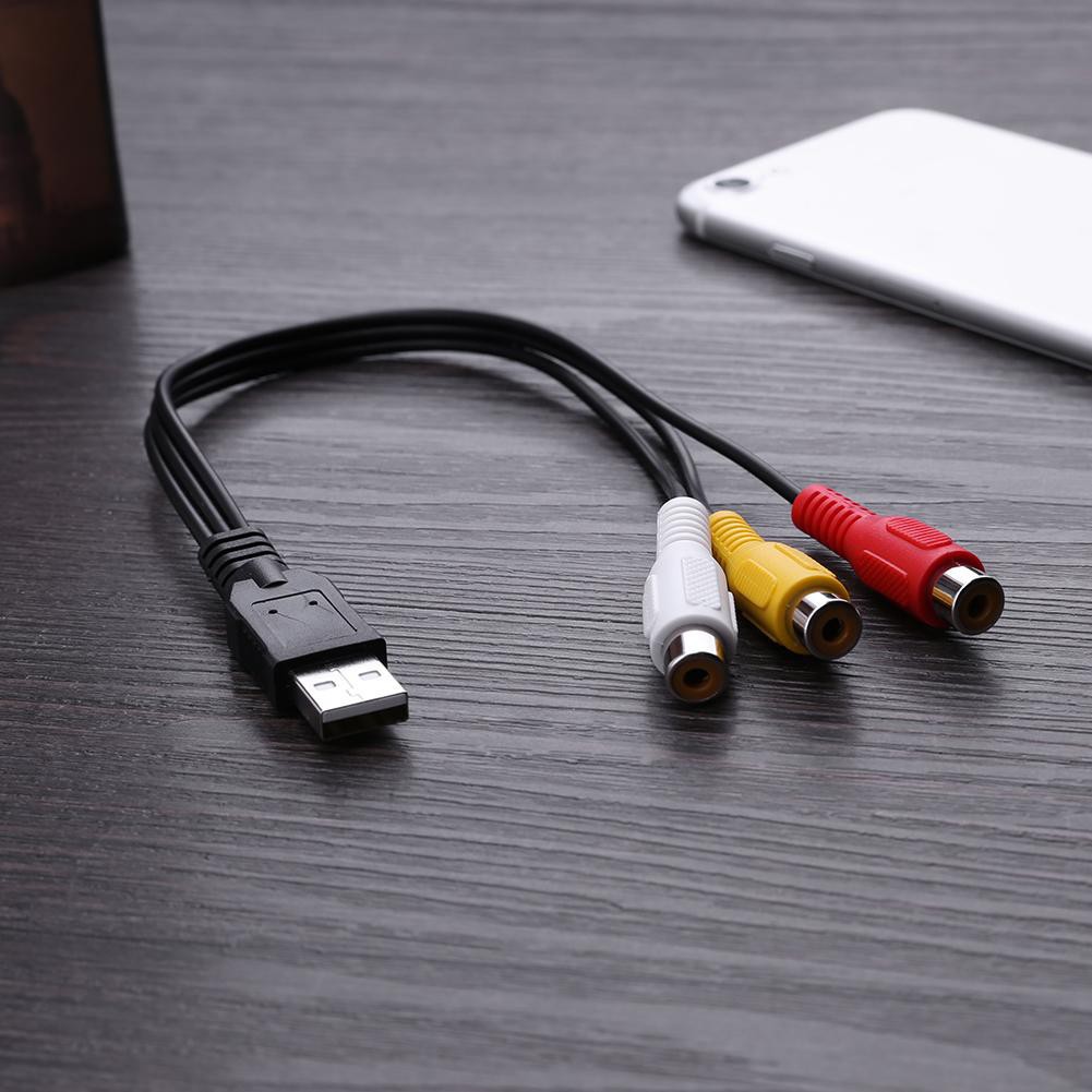 Dây cáp chia USB - AV 3 đầu