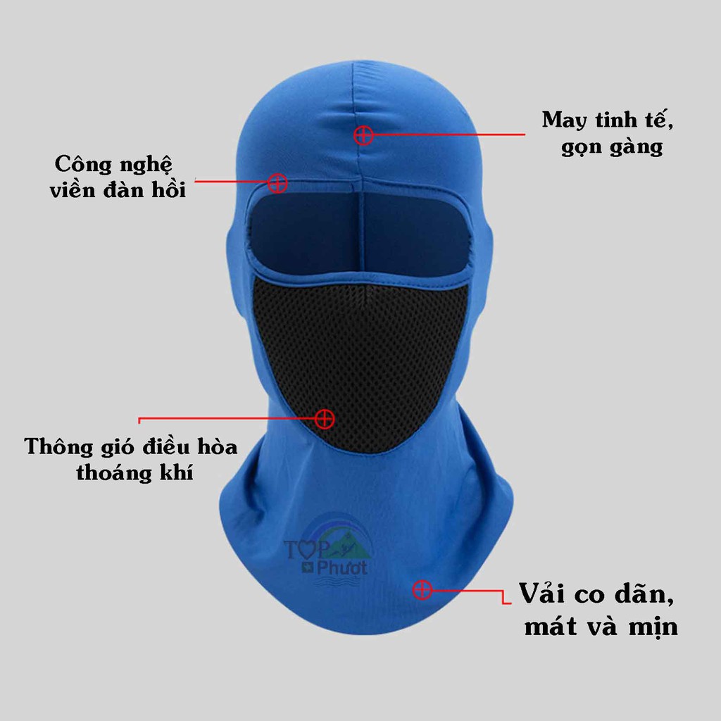 Khăn Trùm Đầu Điều Hòa Chống Nắng Ninja X2 - Vải Mát Thấm Mồ Hôi, Co Dãn Thoáng Khí - Đi Phượt Đi Xe Máy