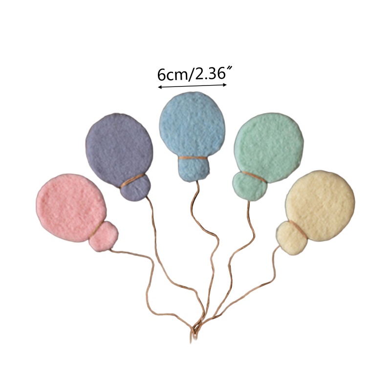 Set 5 Bong Bóng Bằng Len Dùng Làm Phụ Kiện Chụp Ảnh Cho Bé Sơ Sinh