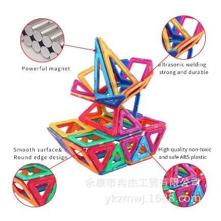 Xếp hình nam châm sáng tạo full 136 chi tiết - Loại to