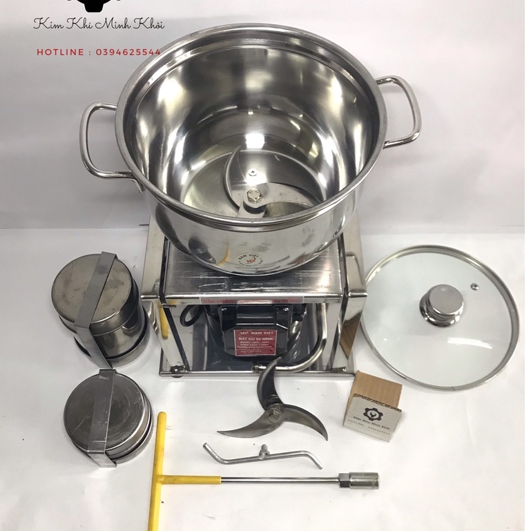 Máy xay thịt công nghiệp đa năng làm giò chả 1100W cối inox| Máy xay thịt cá đa năng| Cối xay thịt( Dây đồng)
