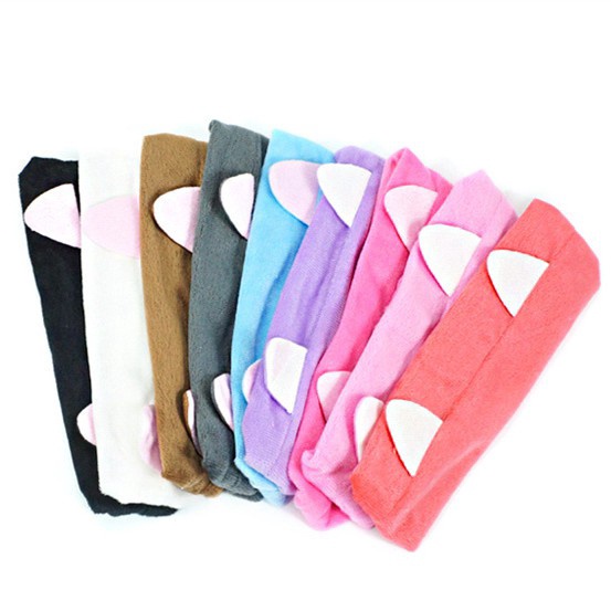 Băng đô rửa mặt tai mèo  Băng đô cài tóc turban nữ vải nhung chất đẹp mềm mượt Hàn Quốc 88264 Home Store 68