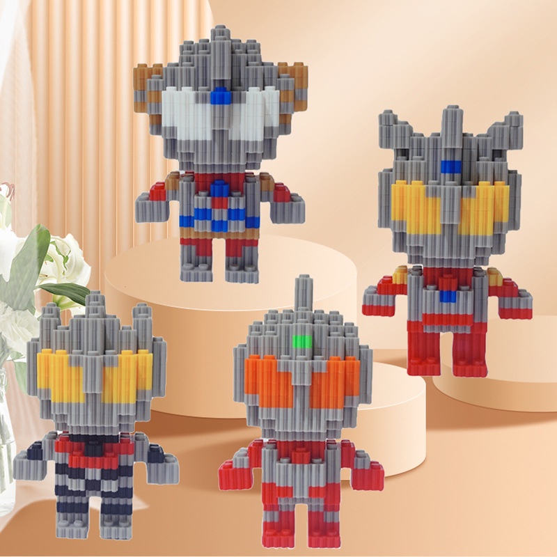 Mô hình lắp ráp 3d mini cute xếp hình các nhân vật siêu nhân decorchina- đồ chơi phát triển tư duy, trí tuệ