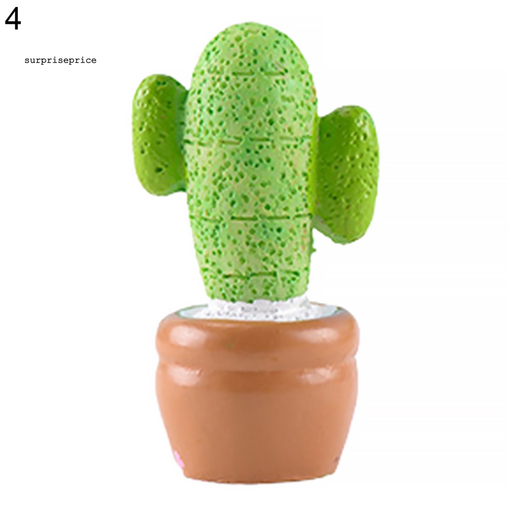 Chậu Cây Xương Rồng Giả Mini Bằng Nhựa Resin Dùng Trang Trí Nhà Cửa