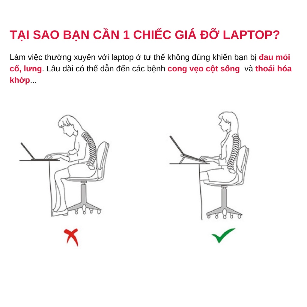 Giá Đỡ Để Bàn Dành Cho Laptop, Macbook, Máy Tính Xách Tay Chất Liệu Hợp Kim Nhôm Cao Cấp - Hàng Chính Hãng Tamayoko