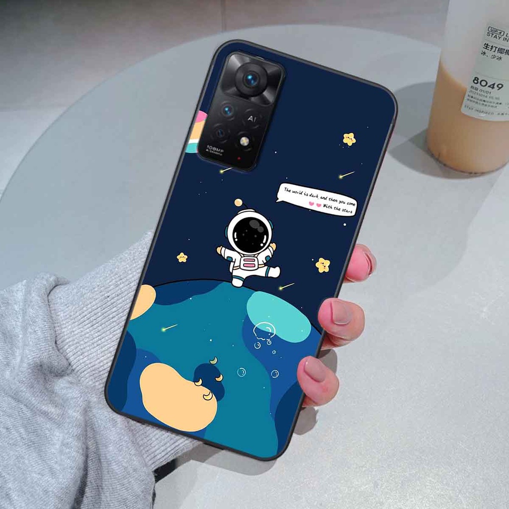 Ốp Xiaomi Redmi Note 11 4G / Note 11s / Note 11 Pro 5G in hình vũ trụ, phi hành gia bầu trời cute dễ thương