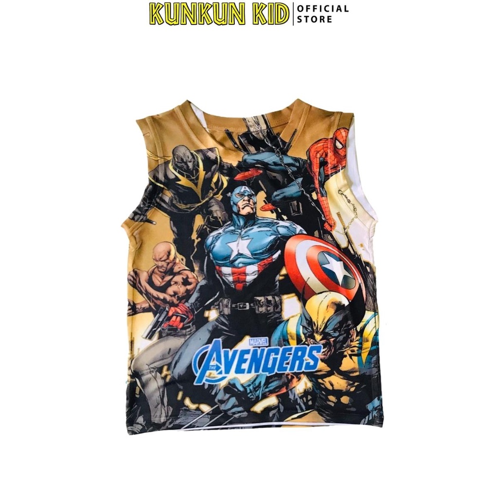 Quần áo trẻ em thun lạnh in hình biệt đội siêu anh hùng avengers Kunkun Kid BL125