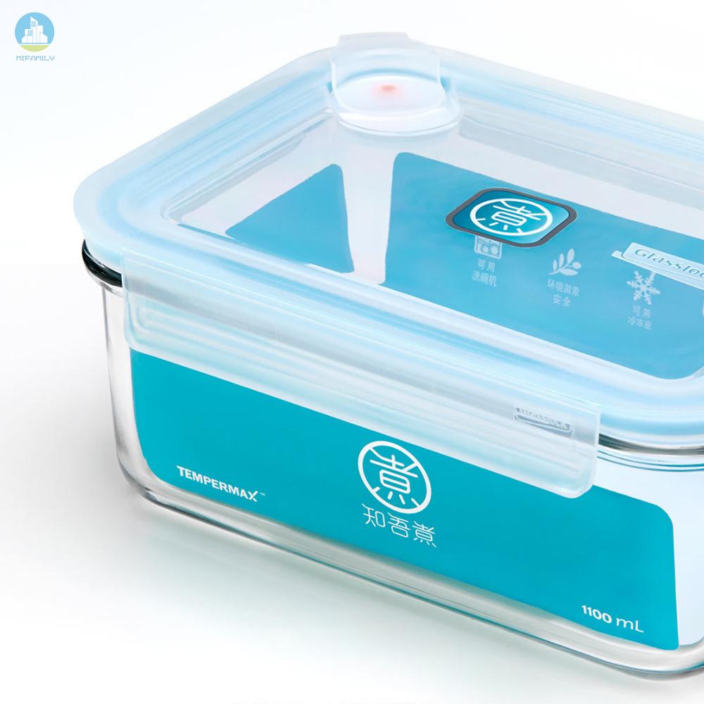 MI    Youpin Microwave Glass Lunch Box Food Storage Box Kitchen Containers Keep Food Fresh Fridge Storage Box