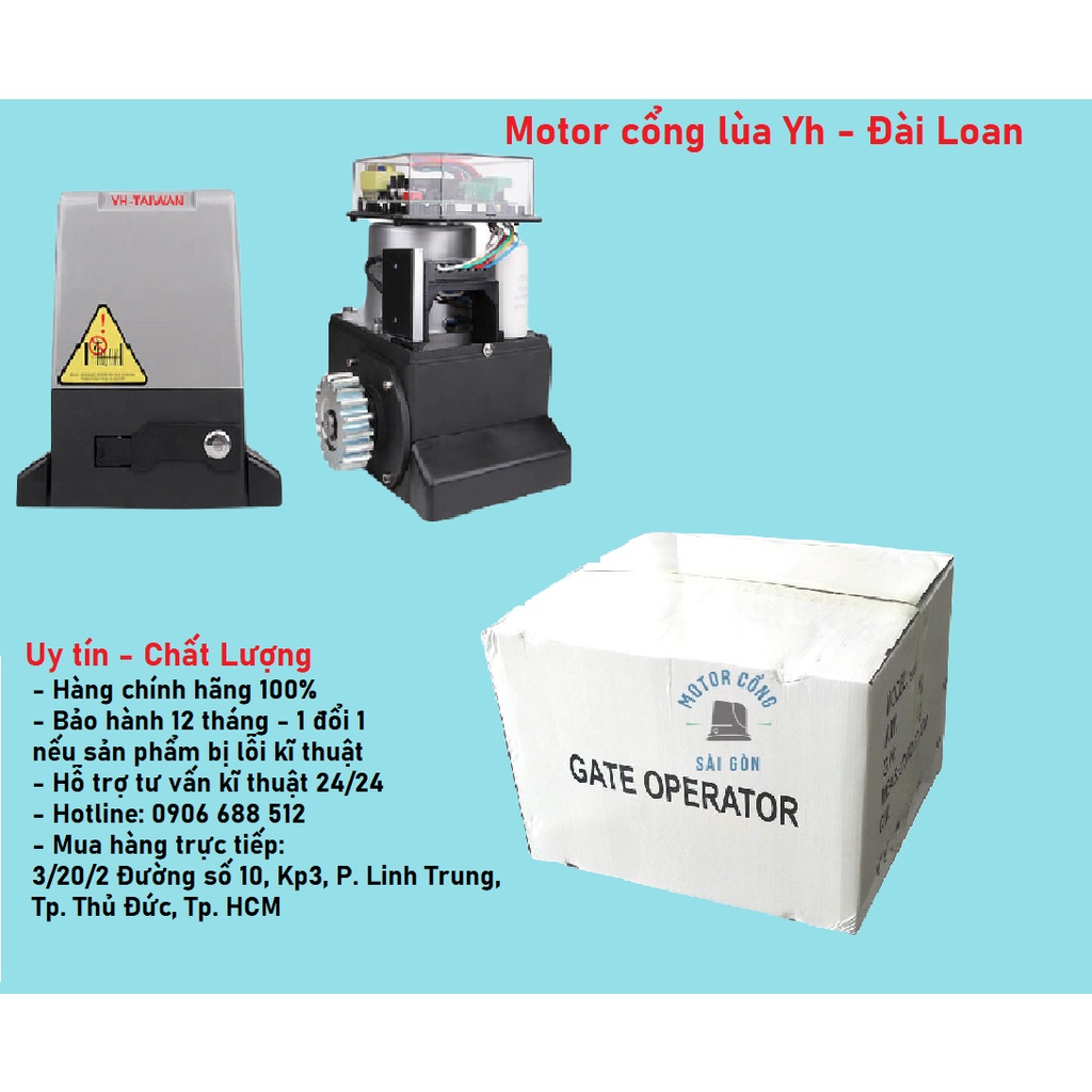 Motor trượt YH600 - Motor cổng lùa Đài Loan giá rẻ - Bộ motor cổng lùa tự động