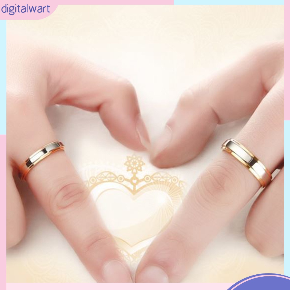 Nhẫn thép titan kiểu dáng đơn giản, thời trang cho nam/nữ