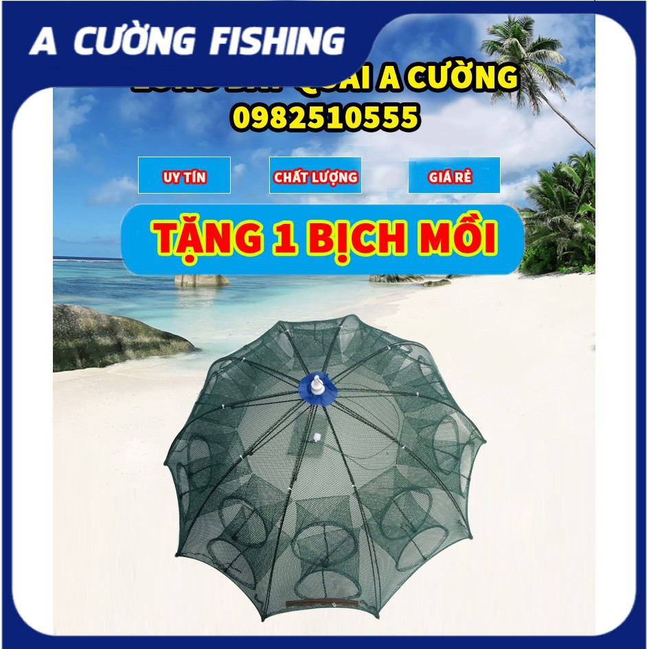 Lưới Đánh Bắt Cá Bát Quái 6 - 8 12- 16 Cửa A Cường + Tặng kèm 1 gói mồi bẫy tôm,cua,c