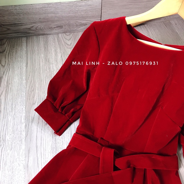 Váy nhung đỏ cho mùa lễ hội - clip test , hình thật | BigBuy360 - bigbuy360.vn