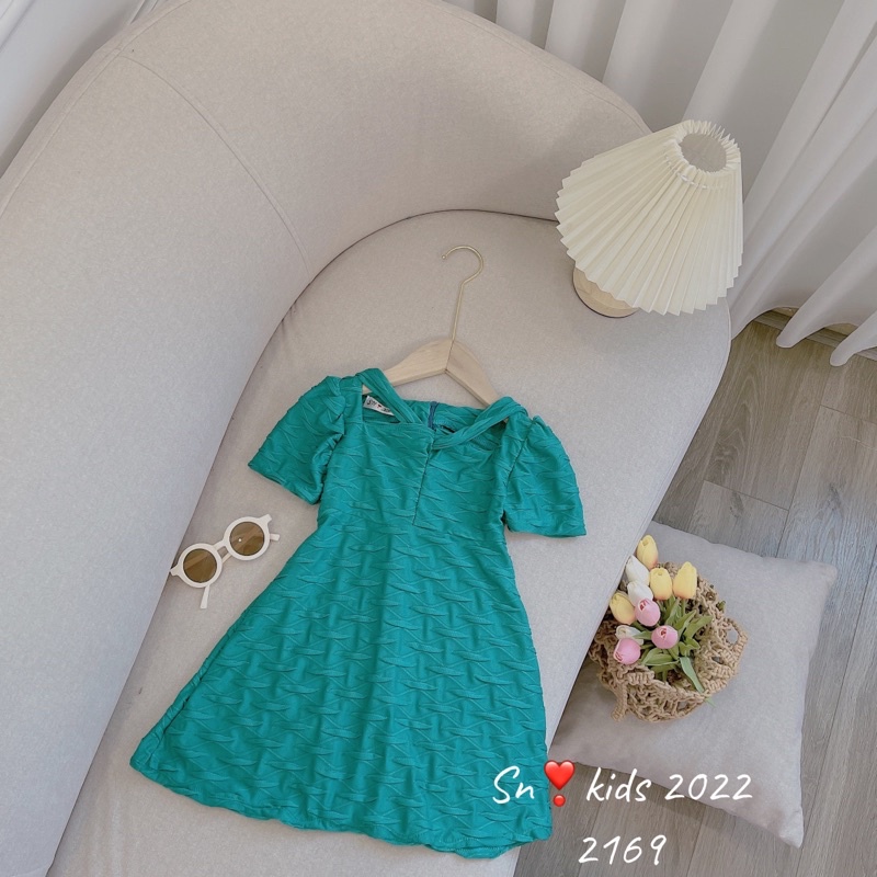 (12-25kg ) Váy Thun Xốp Tiểu Thư Đan Ngực Hottrend  2022, Váy Đi Tiệc Cho Bé Gái