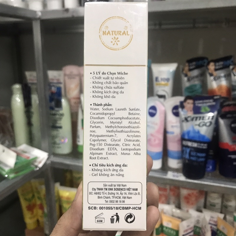 Gel Rửa Mặt WicBe Giảm Nhờn-Mụn-Trắng Da-Chống Lão Hoá 80ml