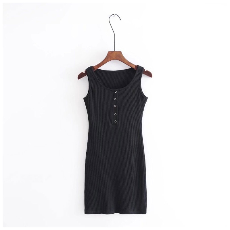 Xiangbao Đầm Dệt Kim Không Tay Dáng Ôm Thời Trang Mùa Hè Thanh Lịch Dành Cho Nữ