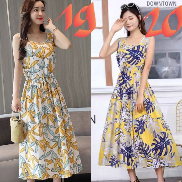 Đầm maxi lanh dài