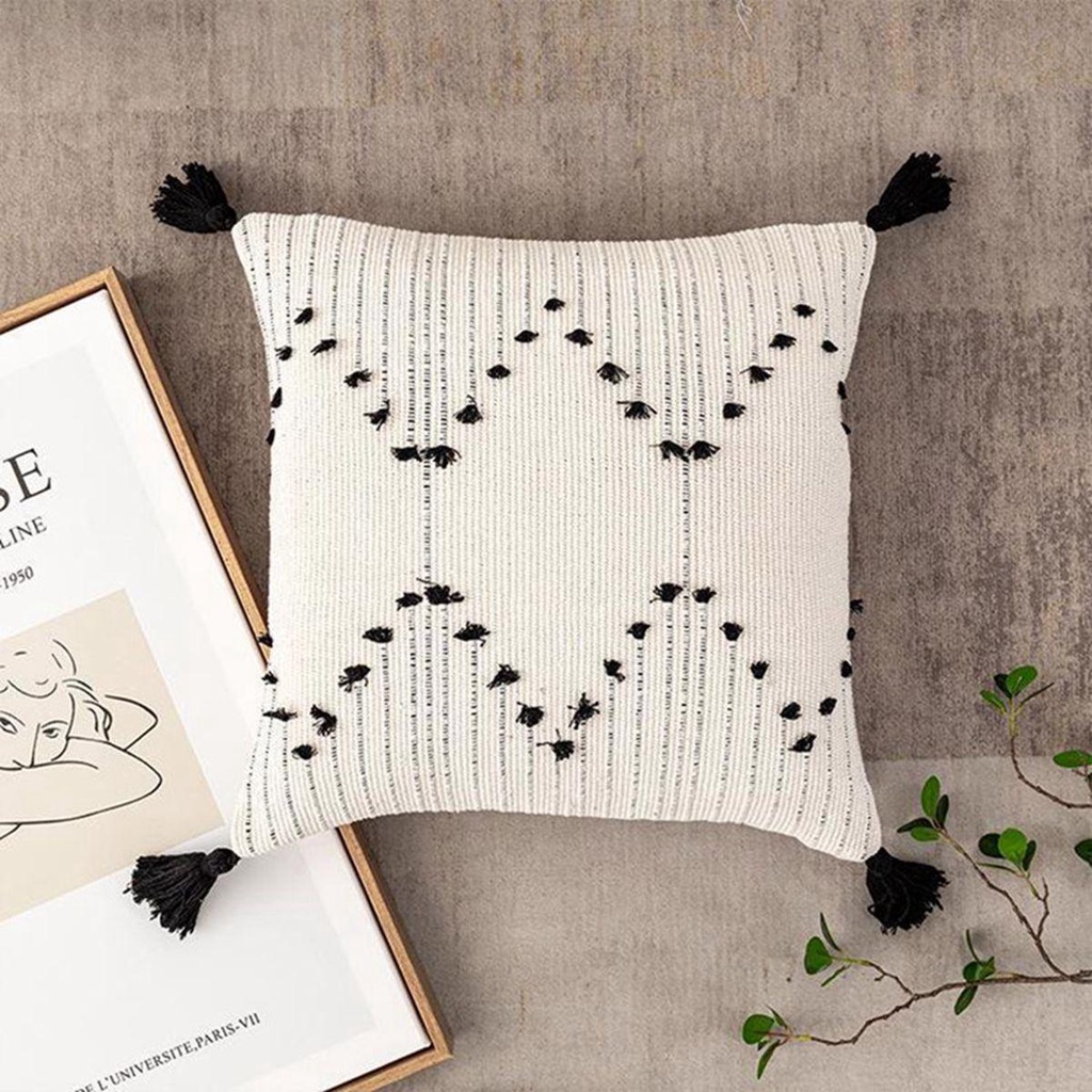 Vỏ Gối WMES15H Phối Tua Rua Mềm Mại Trang Trí Giường Ngủ / Sô Pha / Nông Trại