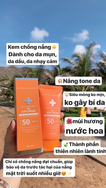 Kem chống nắng catalingeo 100ml - da dầu - da nhạy cảm