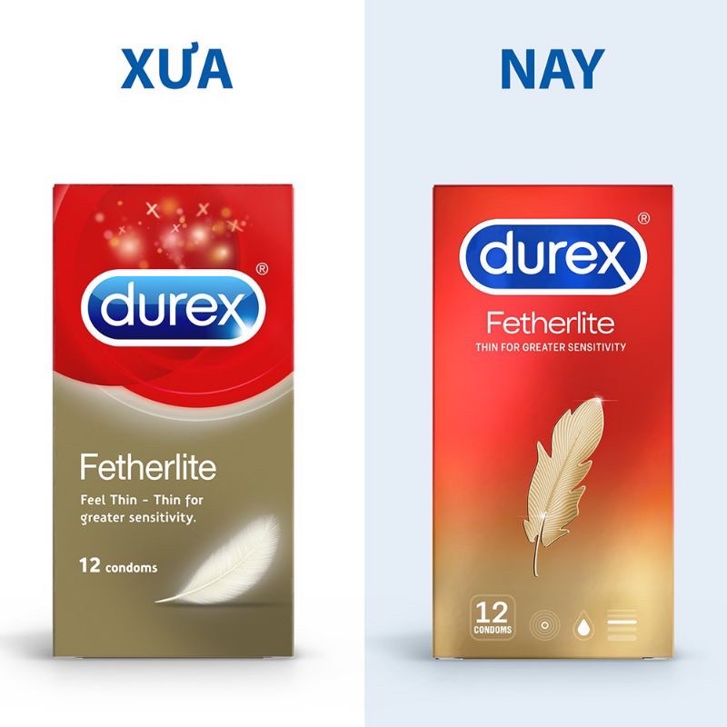 Bao cao su Durex Fetherlite Condom Durex siêu mỏng ôm khít hàng nội địa úc Hộp 30 chiếc