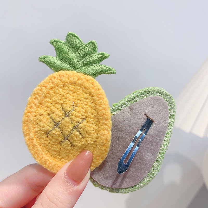 Kẹp Tóc Hình Hoa/Trái Cây Hoạt Hình Phong Cách Hàn Quốc Thời Trang Cho Nữ