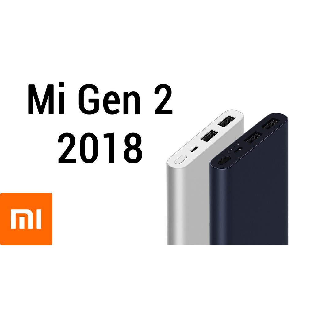 [Freeship toàn quốc từ 50k] Pin Sạc Dự Phòng Xiaomi Gen 2 2 USB 10.000 mAh (2018)