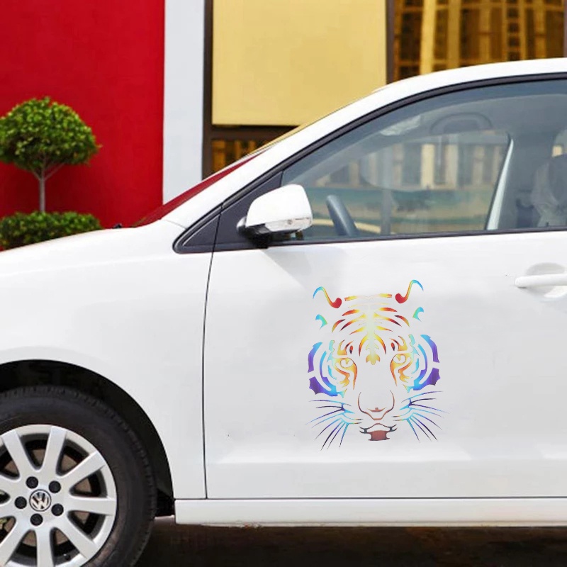 Decal DáN Trang Trí HìNh ĐầU Hổ Cho CửA Sổ Xe Hơi/Xe MáY