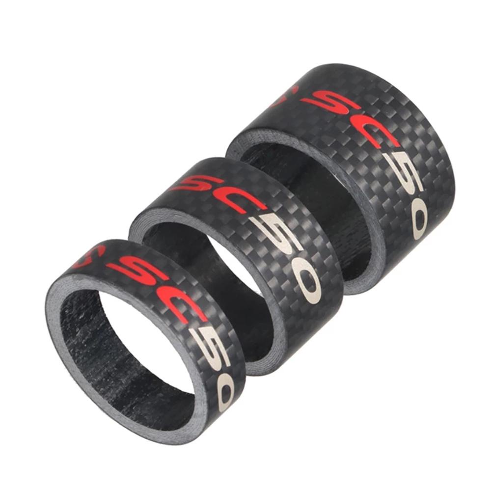 Phuộc Trước 3K SC50 28.6mm 1-1 / 8 &quot;Bằng Sợi Carbon Cho Xe Đạp