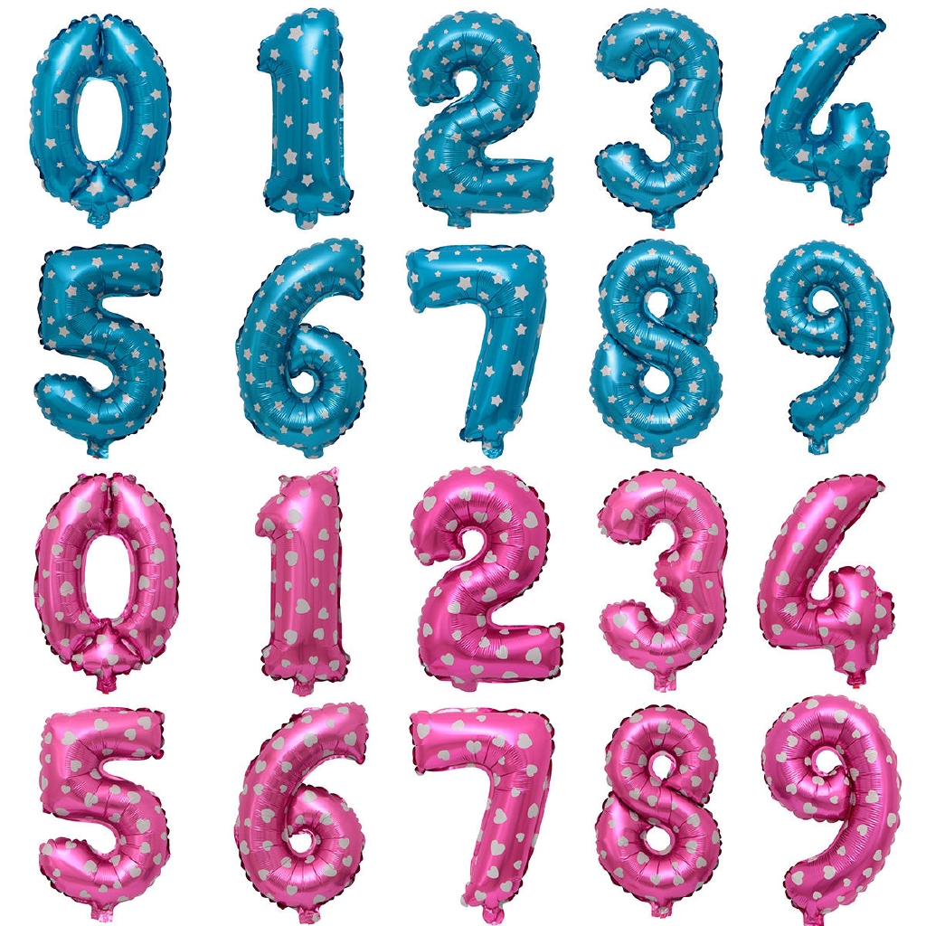 Bong Bóng Tráng Nhôm Hình Chữ Số 0-9 16 Inch Màu Vàng / Bạc Trang Trí Tiệc Nổi Bật