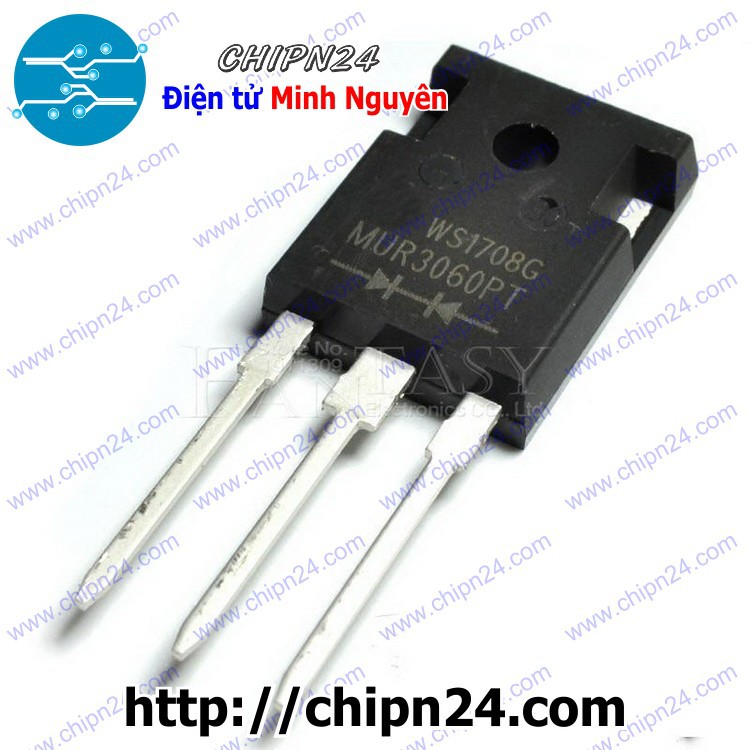 [1 CON] Diode MUR3060 30A 600V TO-247 (MUR3060PT 3060) [Diode Schottky]