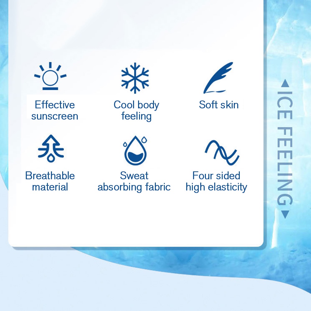 Ống Tay Áo Dài Bằng Lụa Chống Tia UV Cho Nam Nữ