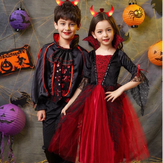Bộ Trang Phục Hóa Trang Ma Cà Rồng Halloween cho bé Trai / bé Gái