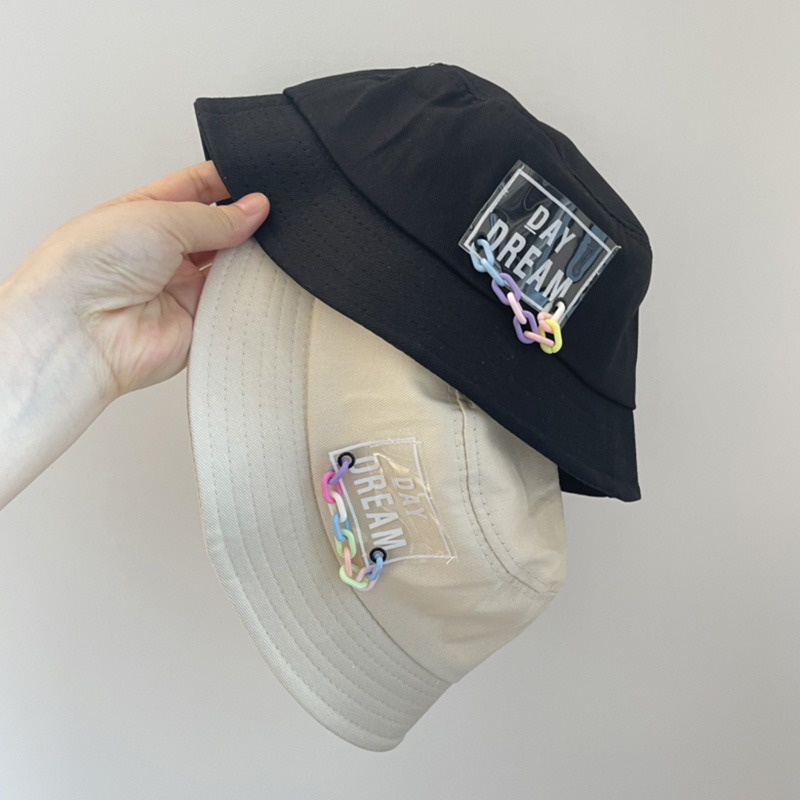 Mũ tai bèo phối dây xích thời trang phong cách hip hop cá tính dành cho bé