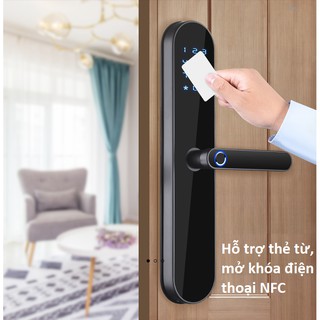 Khóa vân tay thông minh Tuya M360 + , Vân tay, mật khẩu, thẻ từ, app điện thoại, chìa cơ…