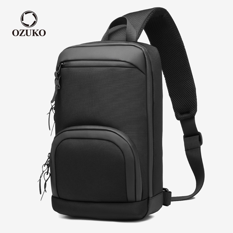 Túi đeo chéo OZUKO chống thấm nước có cổng sạc USB thời trang