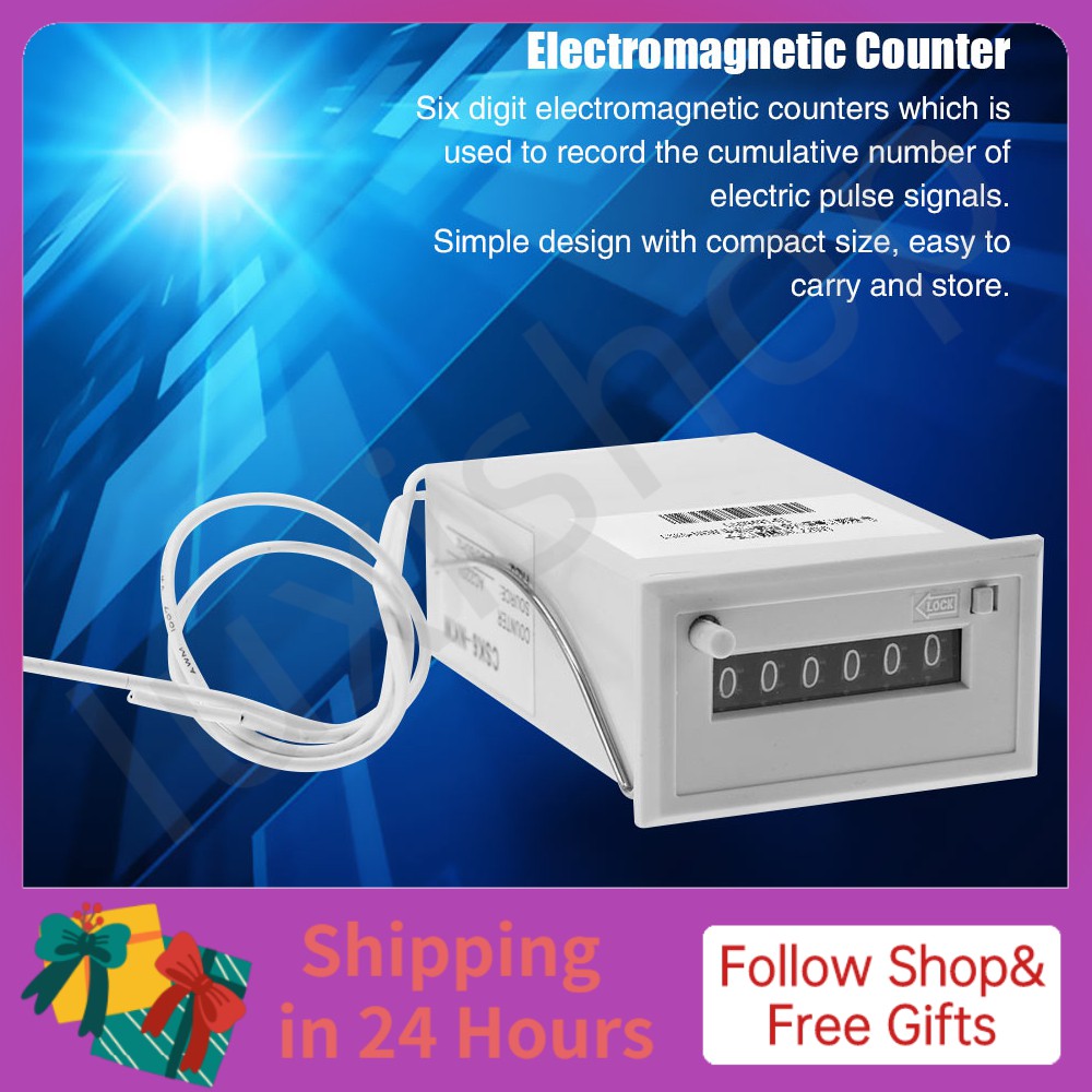 Bộ đếm xung điện từ 6 chữ số CSK6-NKW AC220V / AC110V DC24V DC 12V