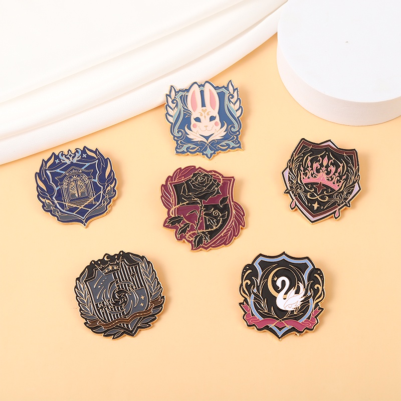 Huy Hiệu Cài Áo Hình Thỏ Và Hoa Hồng Đáng Yêu