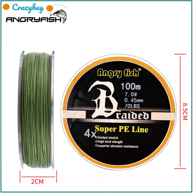 Cuộn Dây Câu Cá PE Bện 4 Sợi Siêu Chắc Dài 100m/109yds 10LB-80LB