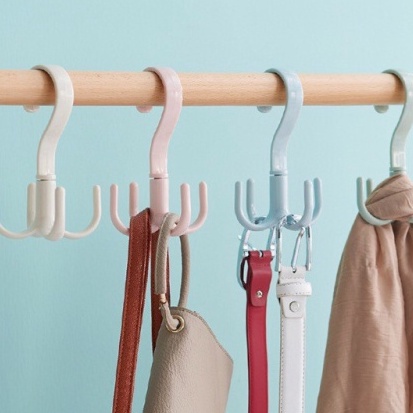 [❌GIÁ SỈ❌]  Móc nhựa treo đồ 4 chấu đa năng xoay 360 độ 88113