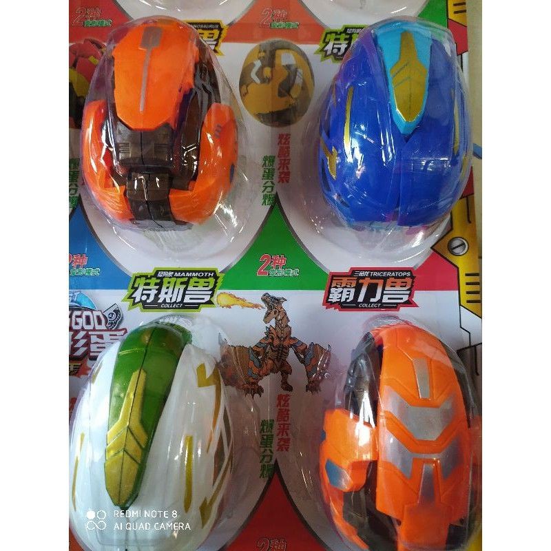 Vỉ trứng biến hình khủng long 9 quả Siêu to