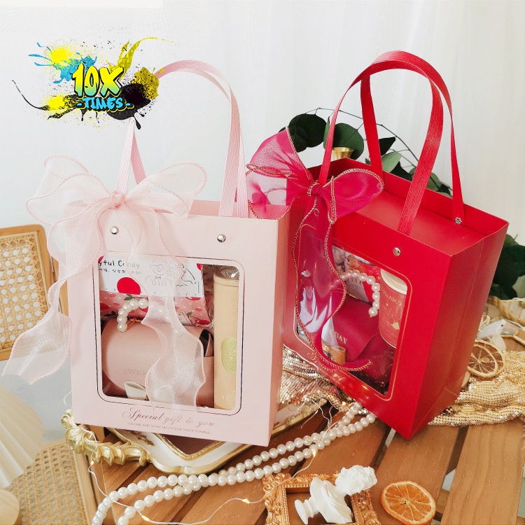 Set túi hộp mặt trong đựng quà tặng sang trọng tặng sinh nhật bạn gái bạn trai đối tác, valentine, ngày lễ
