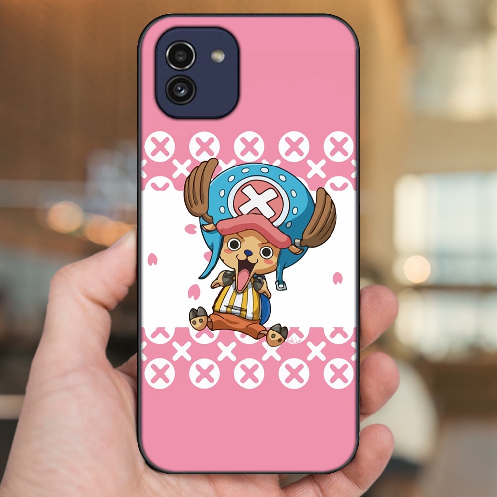 Ốp lưng Samsung A03 viền đen in hình Chopper One Piece Đảo Hải Tặc