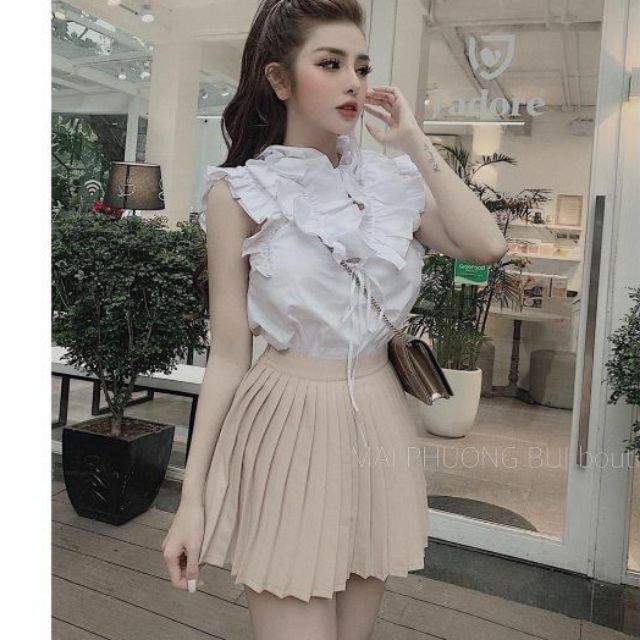 Chân váy xếp ly nhỏ vải dầy siêu xinh M20.18