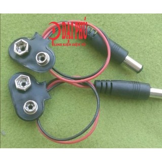 Cặp nắp pin 9v ra jack dc đực 5mm
